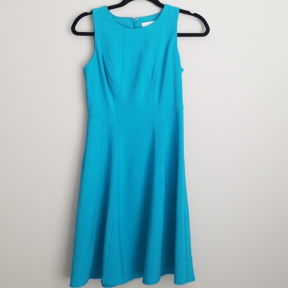 NY & Co Blue Crew Neck Dress